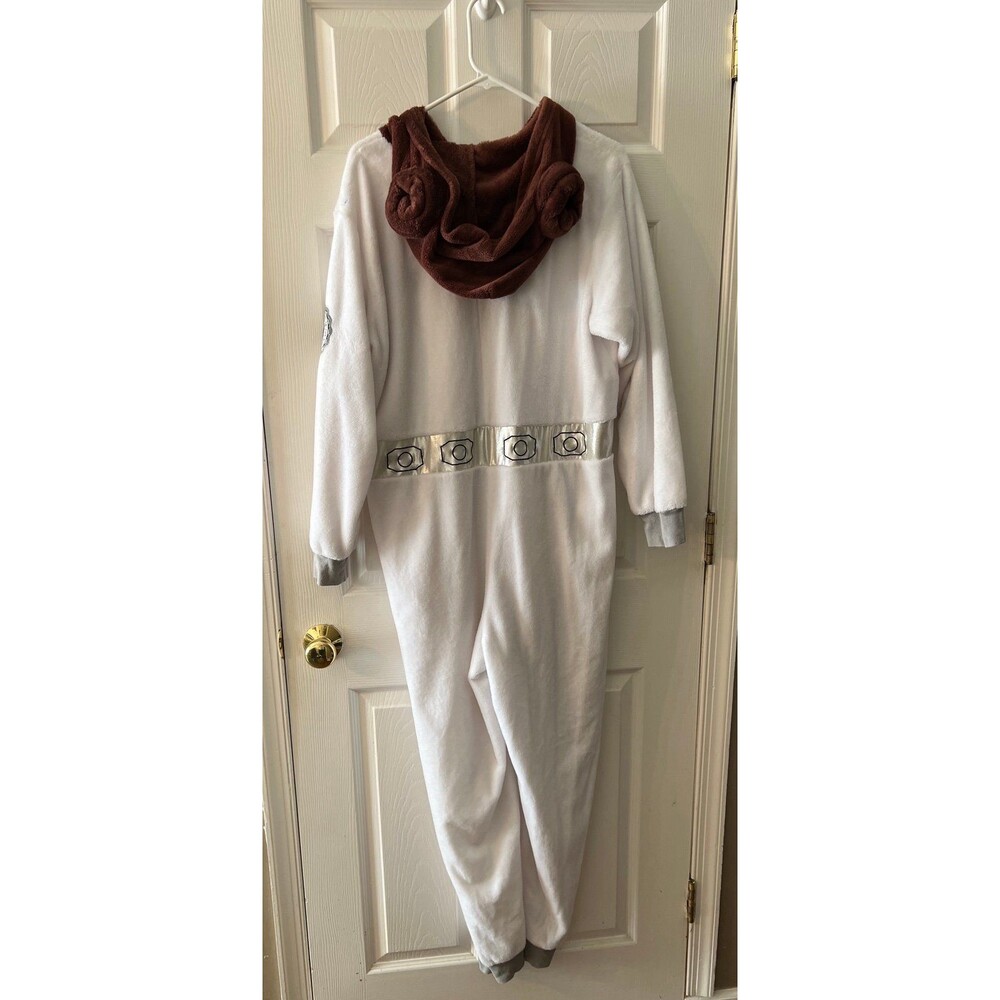 Star Wars Princess Leia Hooded Fleece Union Suit Onesie Pajamas - L/XL